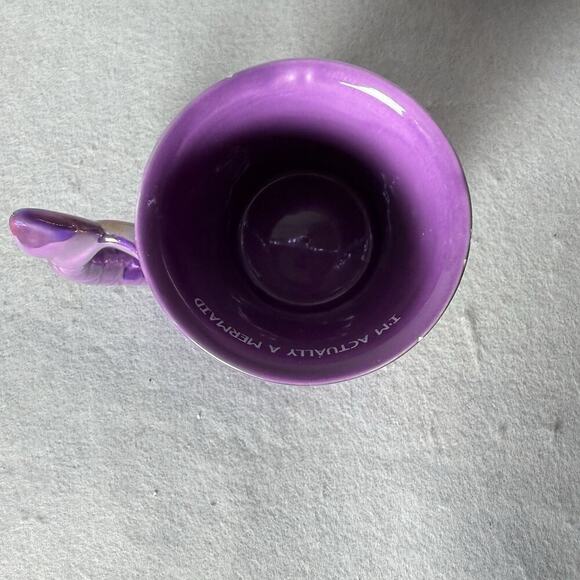 Let’s Be Mermaids Purple Tail Mug Shimmer Scales Coffee Tea Mug - Picture 7 of 9